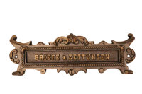 Antike Gründerzeit Briefklappe aus Eisen BK0388