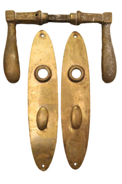 Antiker Jugendstil Türbeschlag aus Messing TB0627