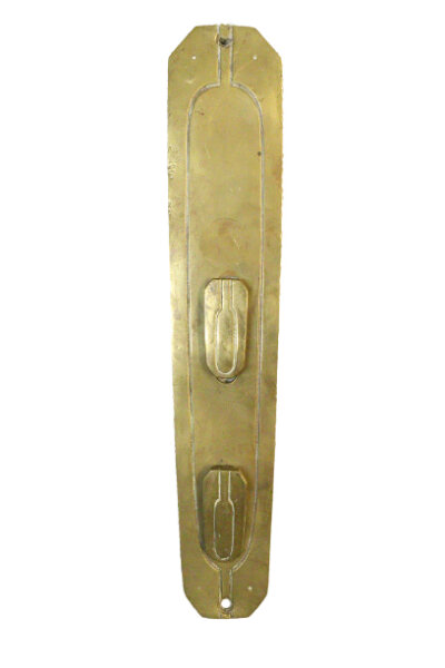 Antikes Art Deco  Türschild aus Messing ES0494